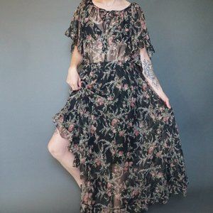 Vintage Nipon Boutique Sheer Floral Dress